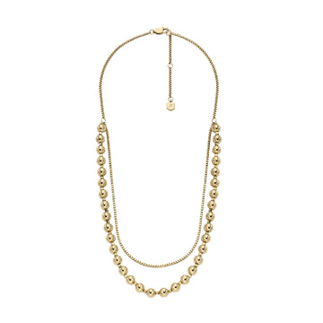 Collana multifilo Fossil in acciaio color oro da donna F.JA7248710