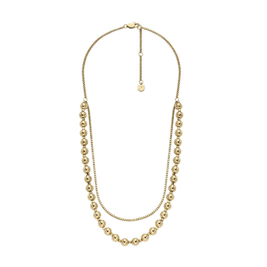 Collana multifilo Fossil in acciaio color oro da donna F.JA7248710