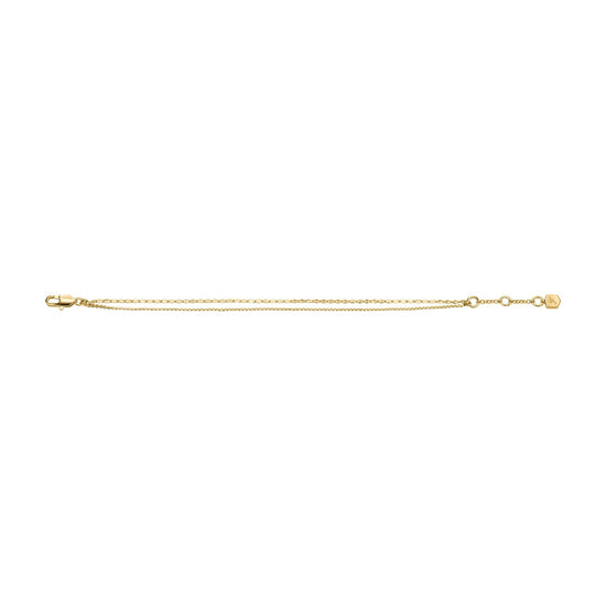 Set di bracciali rigido e catena Fossil in acciaio dorato REGOLABILE