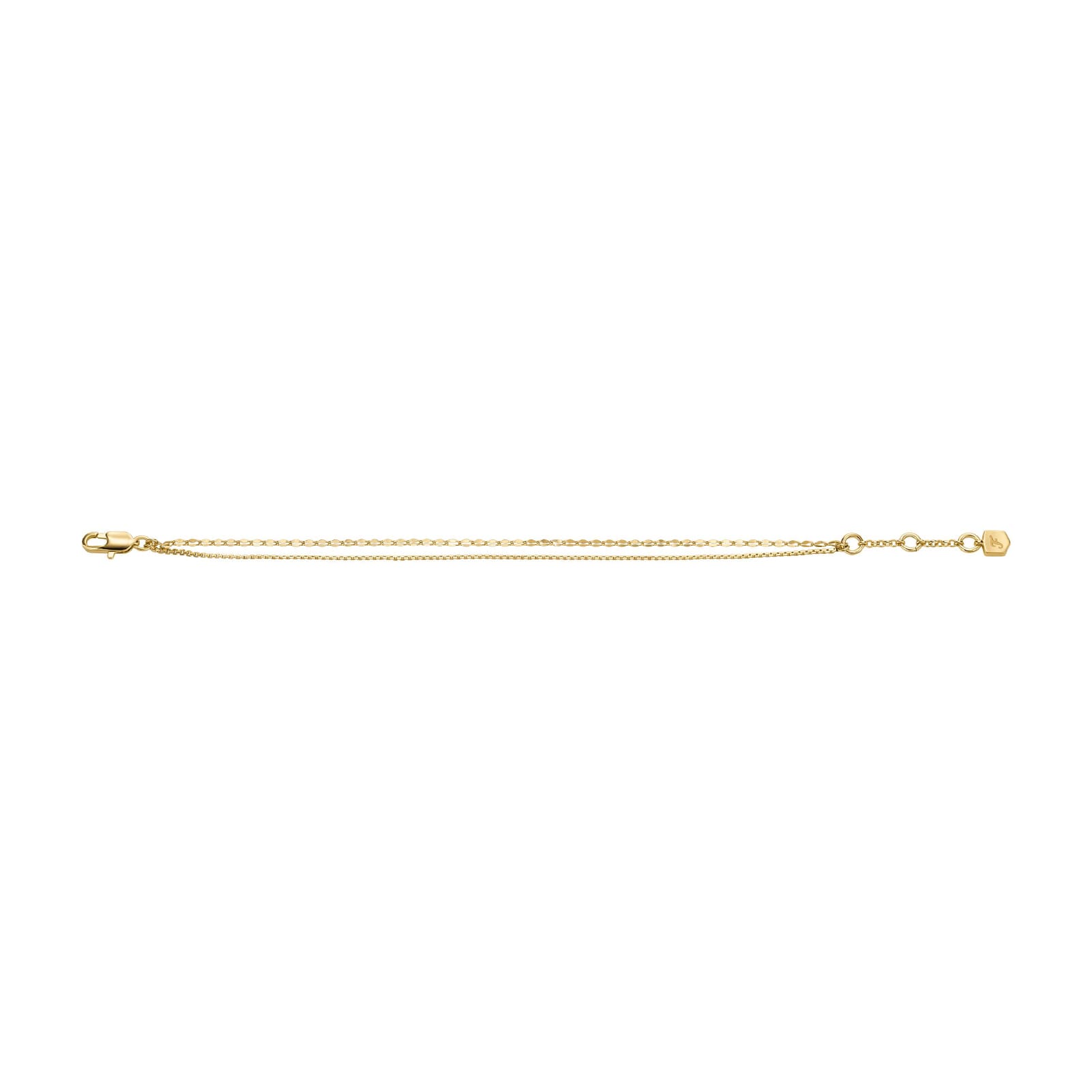 Set di bracciali rigido e catena Fossil in acciaio dorato REGOLABILE