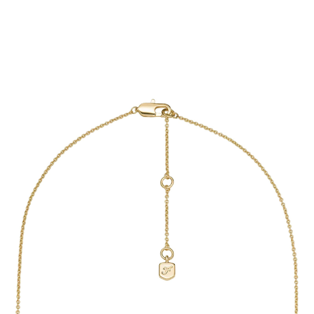 Collana catena Fossil Sutton Heartbeat in ottone oro cuori MISURA UNICA