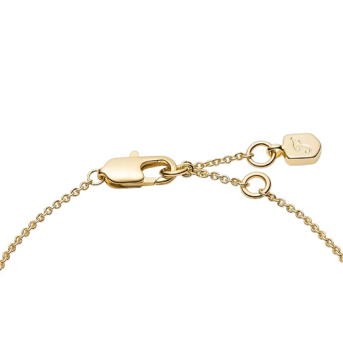Bracciale catena Fossil Sutton Heartbeat in ottone oro cuori 19 cm