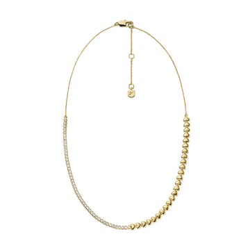 Collana tennis Fossil Sutton Love-All in ottone oro cuori MISURA UNICA