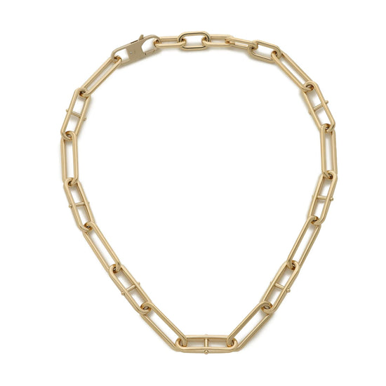 Collana catena Fossil Heritage D-Link acciaio oro donna MISURA UNICA