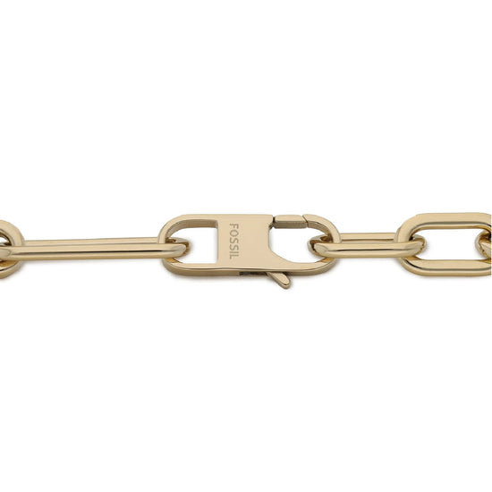 Collana catena Fossil Heritage D-Link acciaio oro donna MISURA UNICA