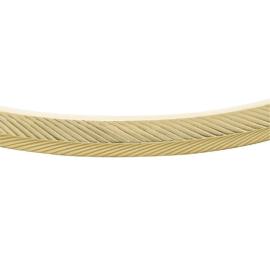 Bracciale rigido Fossil Harlow acciaio color oro donna 17,5 cm