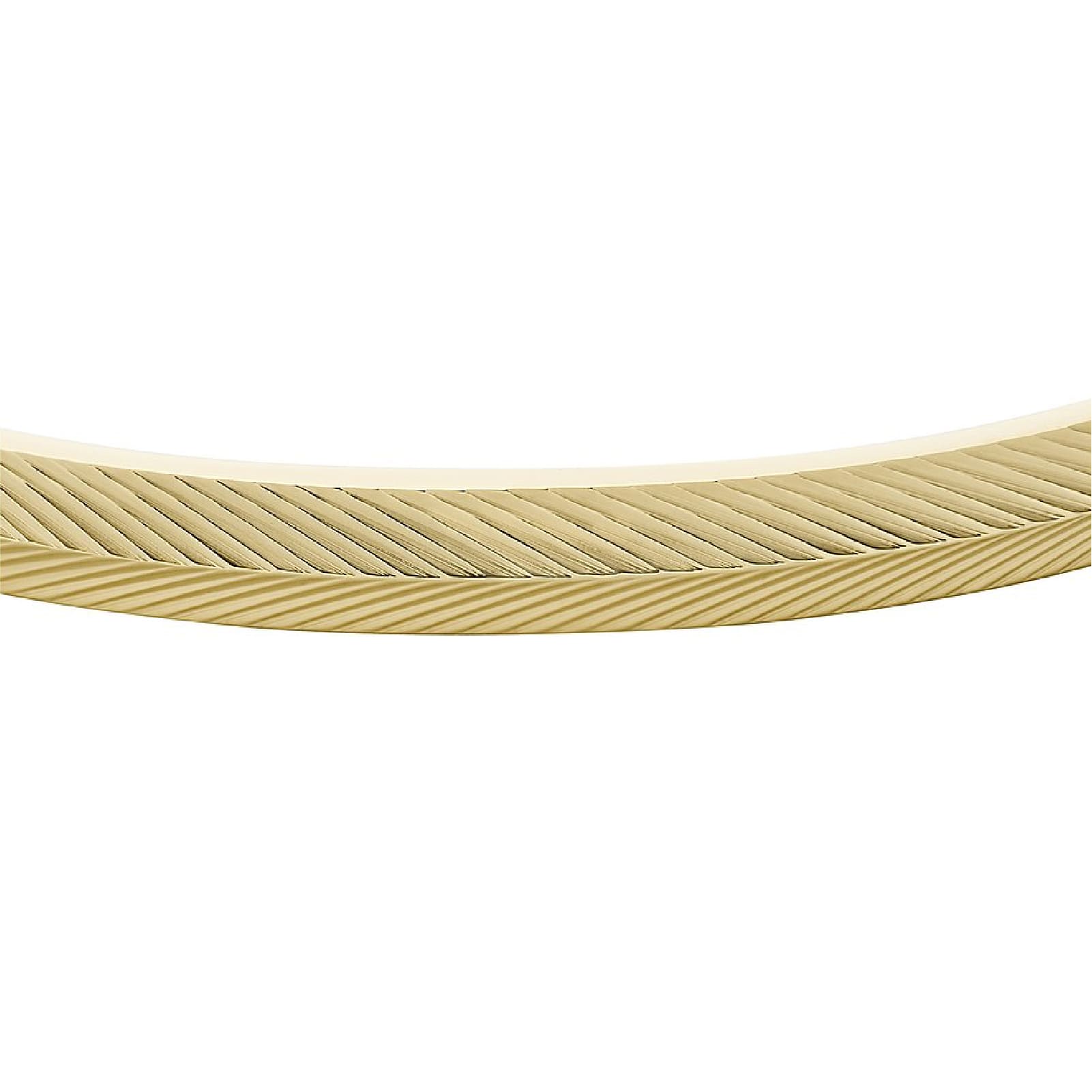 Bracciale rigido Fossil Harlow acciaio color oro donna 17,5 cm