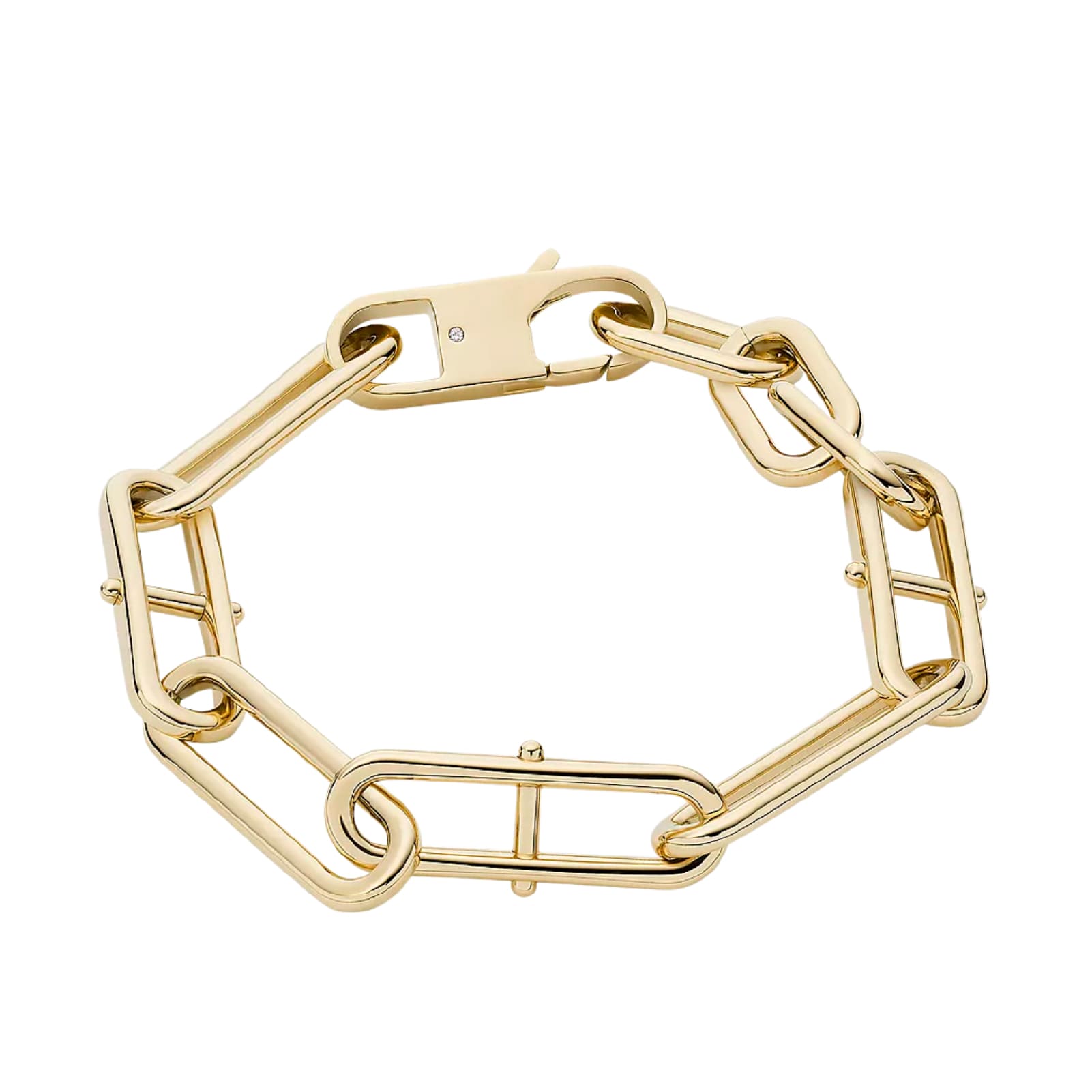 Bracciale catena Heritage D-Link acciaio oro donna 19 cm