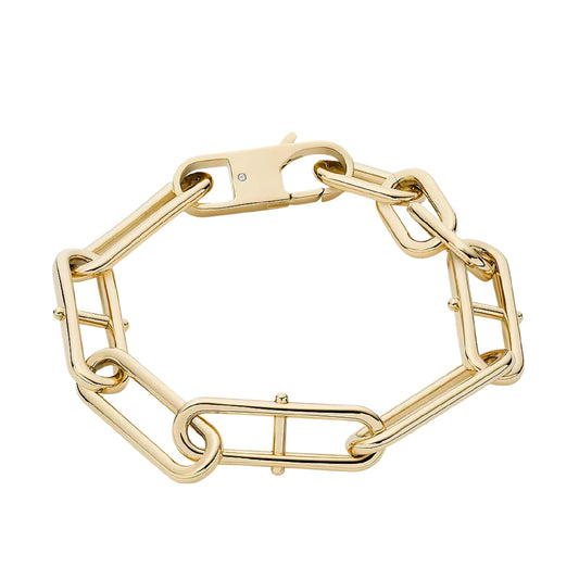 Bracciale catena Heritage D-Link acciaio oro donna 19 cm