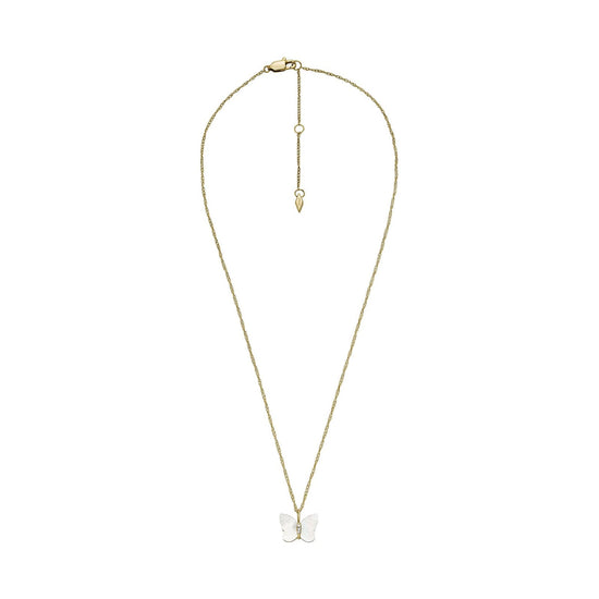 Collana Fossil Sutton con farfalla madreperla bianca donna MISURA UNICA