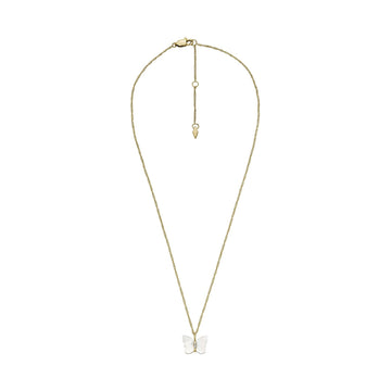 Collana Fossil Sutton con farfalla madreperla bianca donna MISURA UNICA