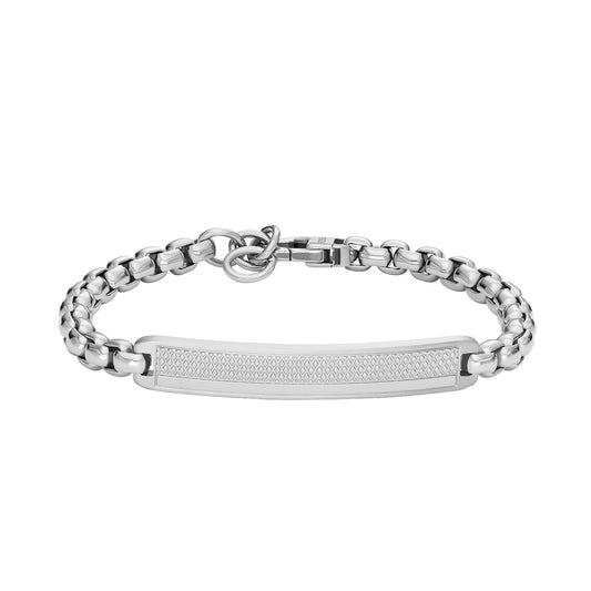 Bracciale a catena Fossil in acciaio inossidabile argento F.JF04767040
