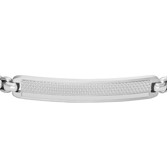 Bracciale a catena Fossil in acciaio inossidabile argento F.JF04767040