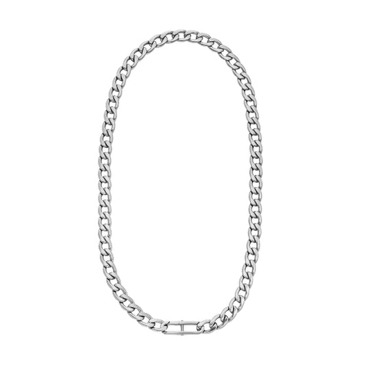 Collana a catena Fossil in acciaio inossidabile argento F.JF04769040