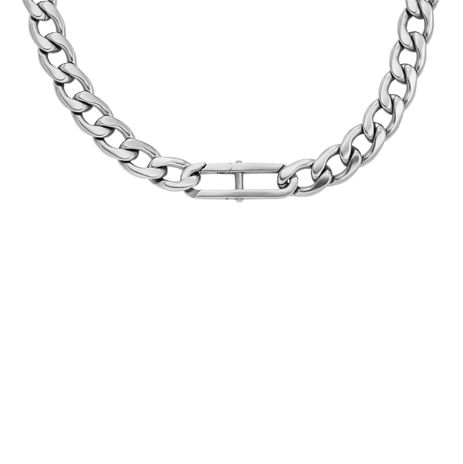 Collana a catena Fossil in acciaio inossidabile argento F.JF04769040