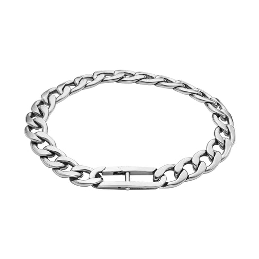 Bracciale a catena Fossil in acciaio inossidabile argento F.JF04770040
