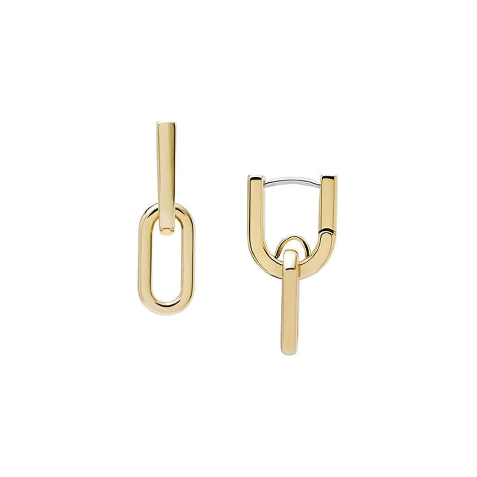 Orecchini pendenti Fossil Heritage D-Link acciaio oro donna MISURA UNICA