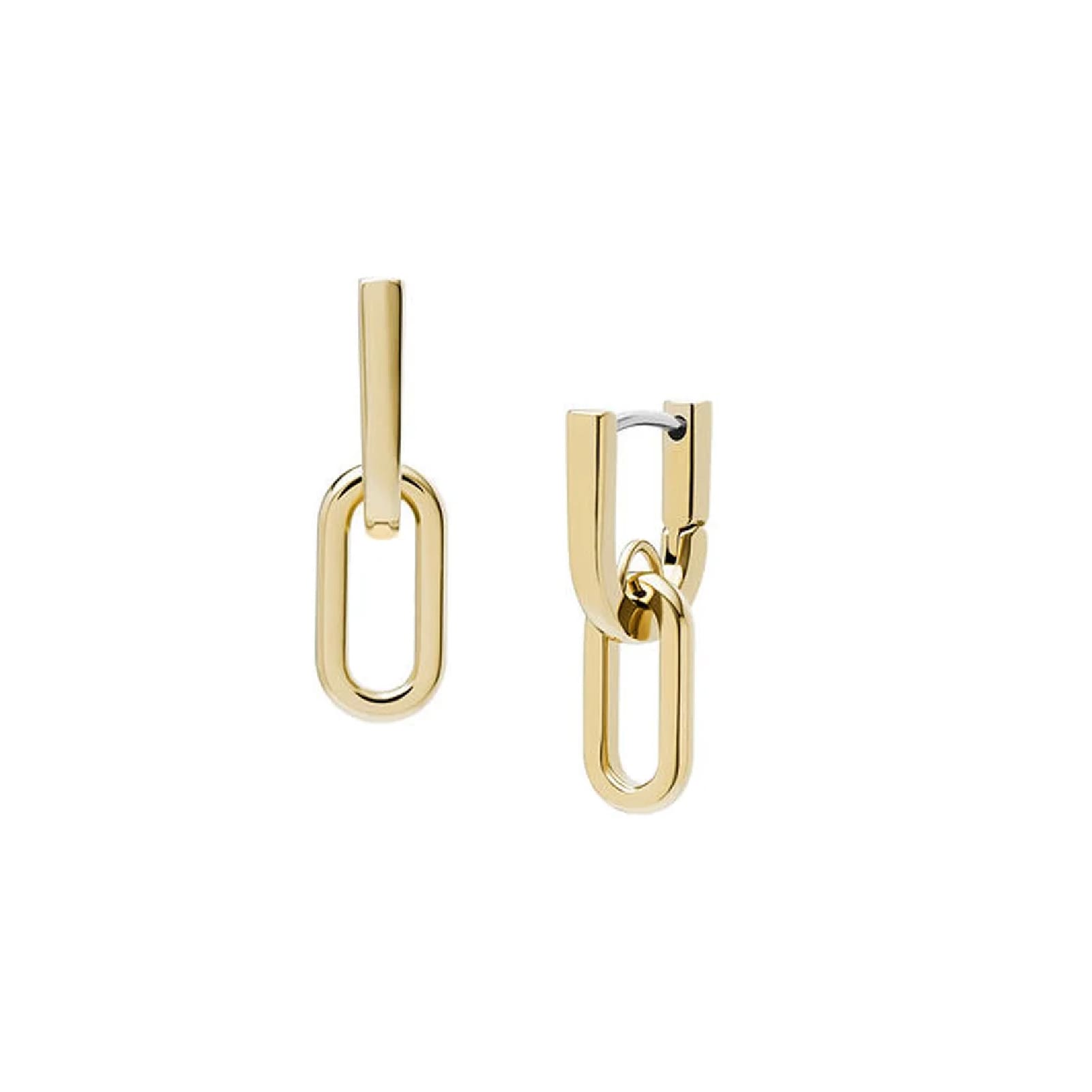 Orecchini pendenti Fossil Heritage D-Link acciaio oro donna MISURA UNICA