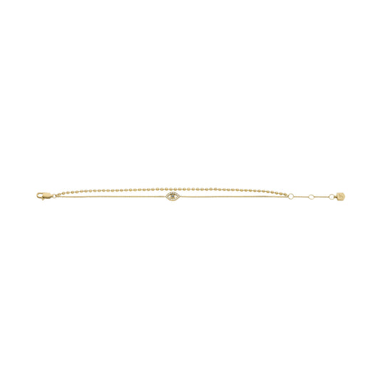 Bracciale doppia catena Fossil in acciaio color oro da donna F.JF04794710
