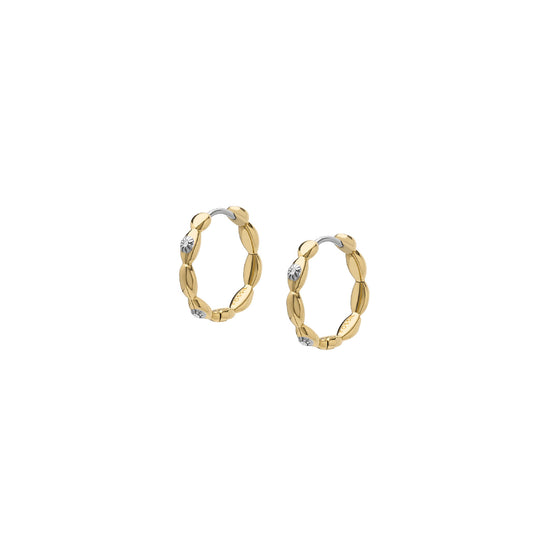 Orecchini a cerchio Fossil in acciaio inossidabile oro da donna F.JF04795710