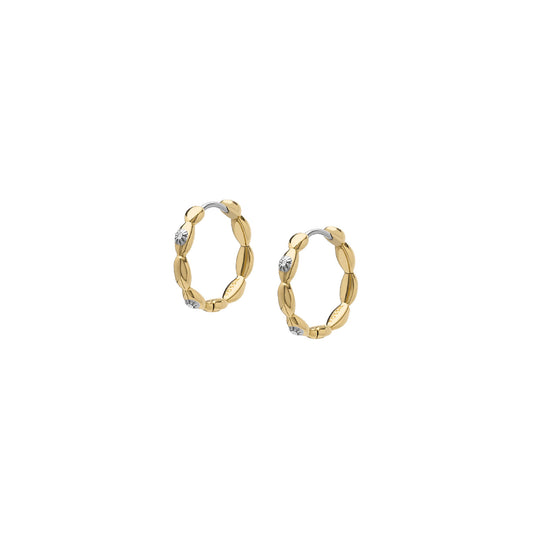 Orecchini a cerchio Fossil in acciaio inossidabile oro da donna F.JF04795710