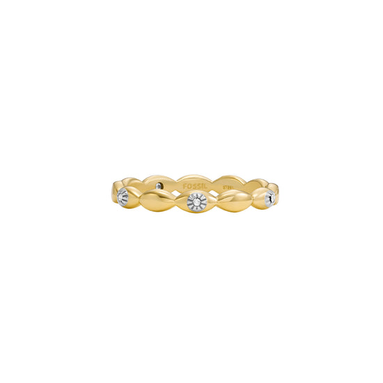 Anello Fossil in acciaio inossidabile color oro da donna F.JF04796710