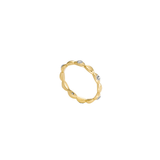 Anello Fossil in acciaio inossidabile color oro da donna F.JF04796710