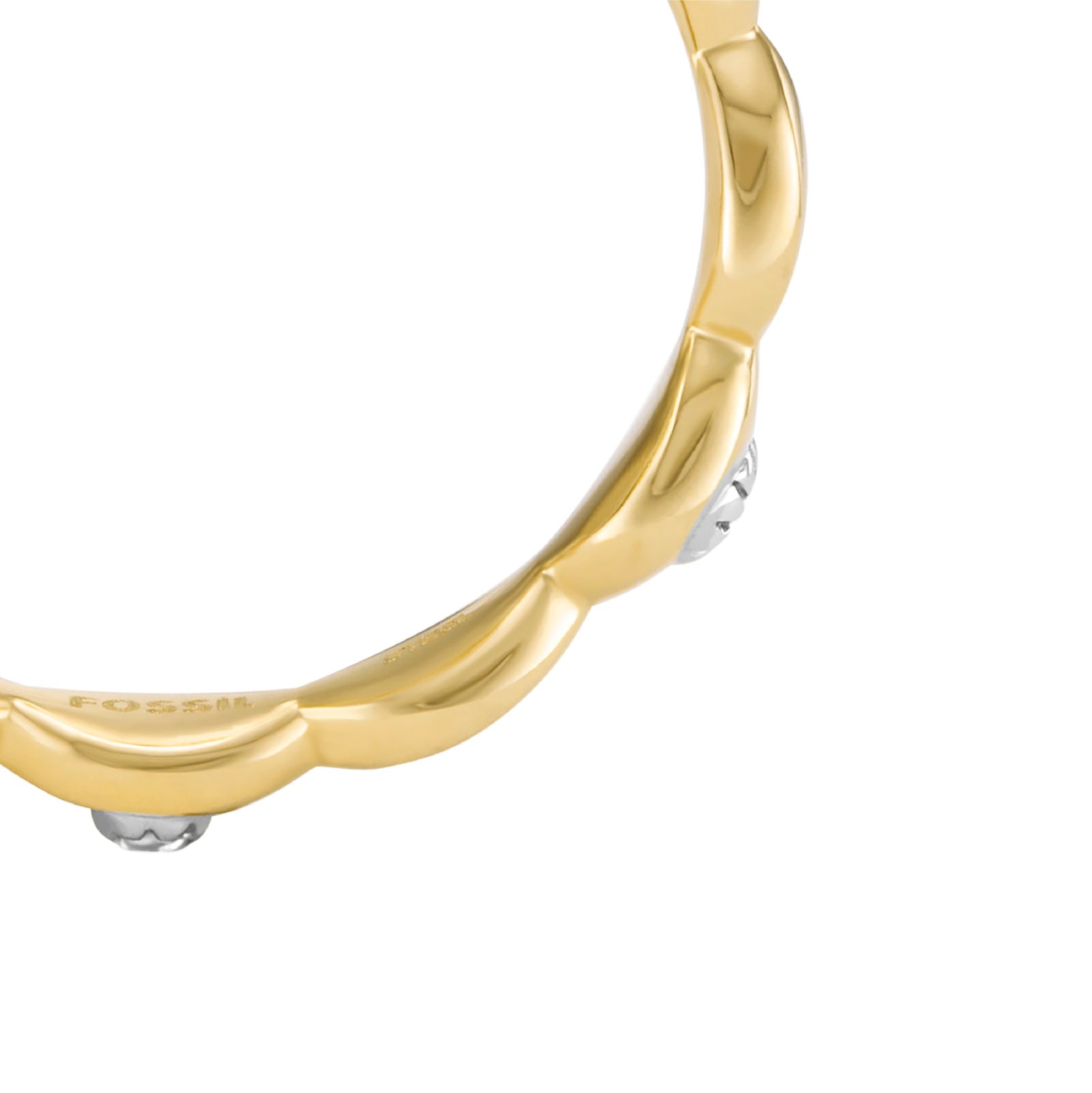 Anello Fossil in acciaio inossidabile color oro da donna F.JF04796710