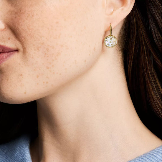 Orecchini pendenti Fossil Merrit acciaio oro e madreperla donna MISURA UNICA