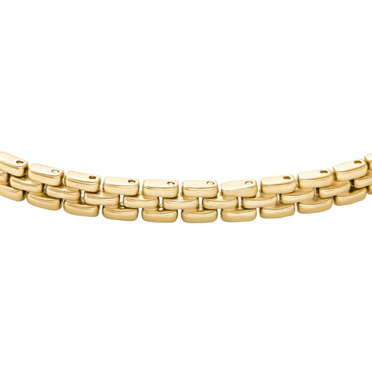 Bracciale catena da uomo Fossil in acciaio dorato REGOLABILE