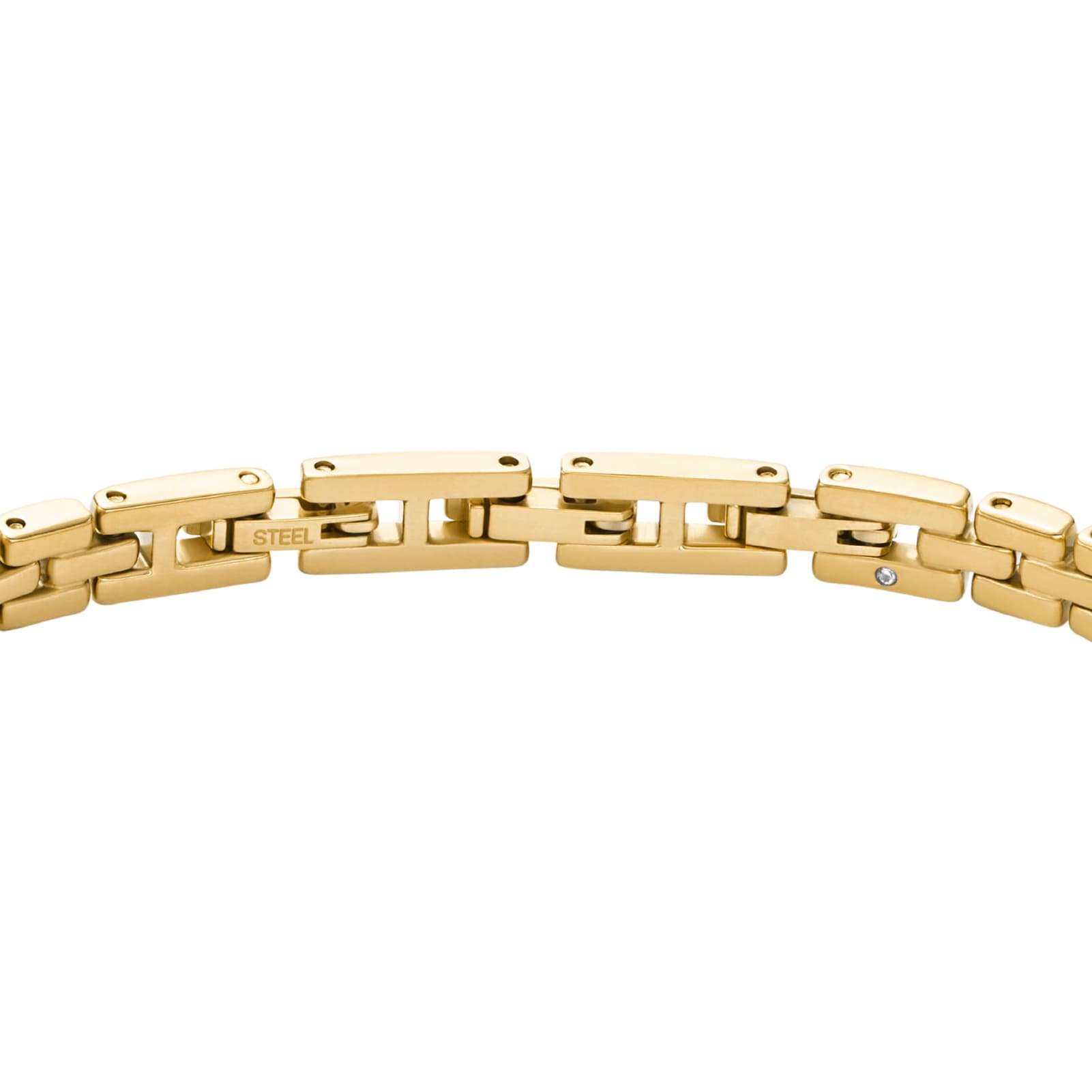 Bracciale catena da uomo Fossil in acciaio dorato REGOLABILE