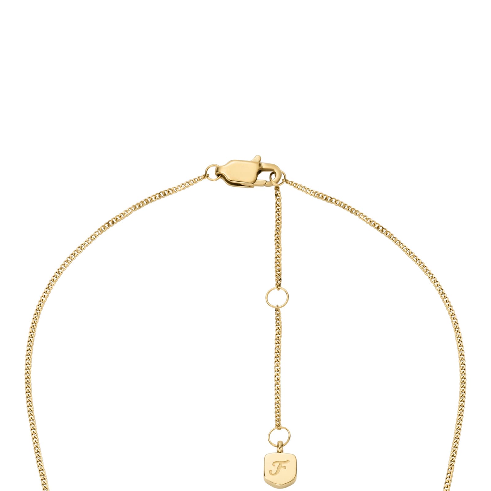 Collana Fossil in acciaio dorato con farfalla di zirconi MISURA UNICA