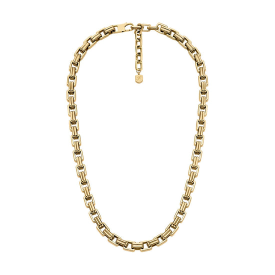 Collana Fossil Raquel acciaio oro con catena spessa donna MISURA UNICA