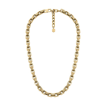 Collana Fossil Raquel acciaio oro con catena spessa donna MISURA UNICA