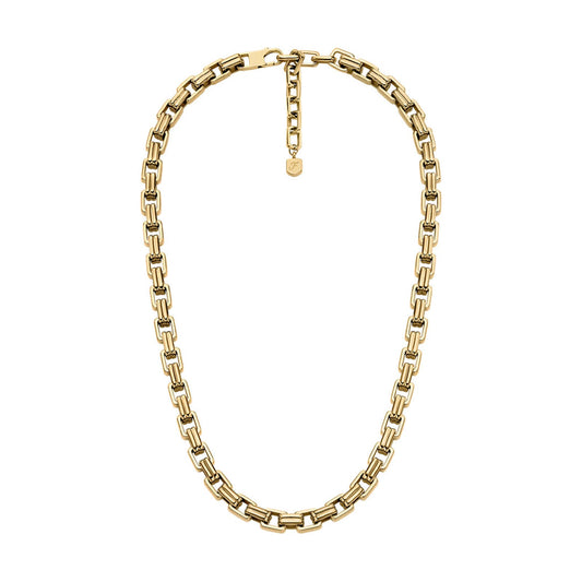 Collana Fossil Raquel acciaio oro con catena spessa donna MISURA UNICA