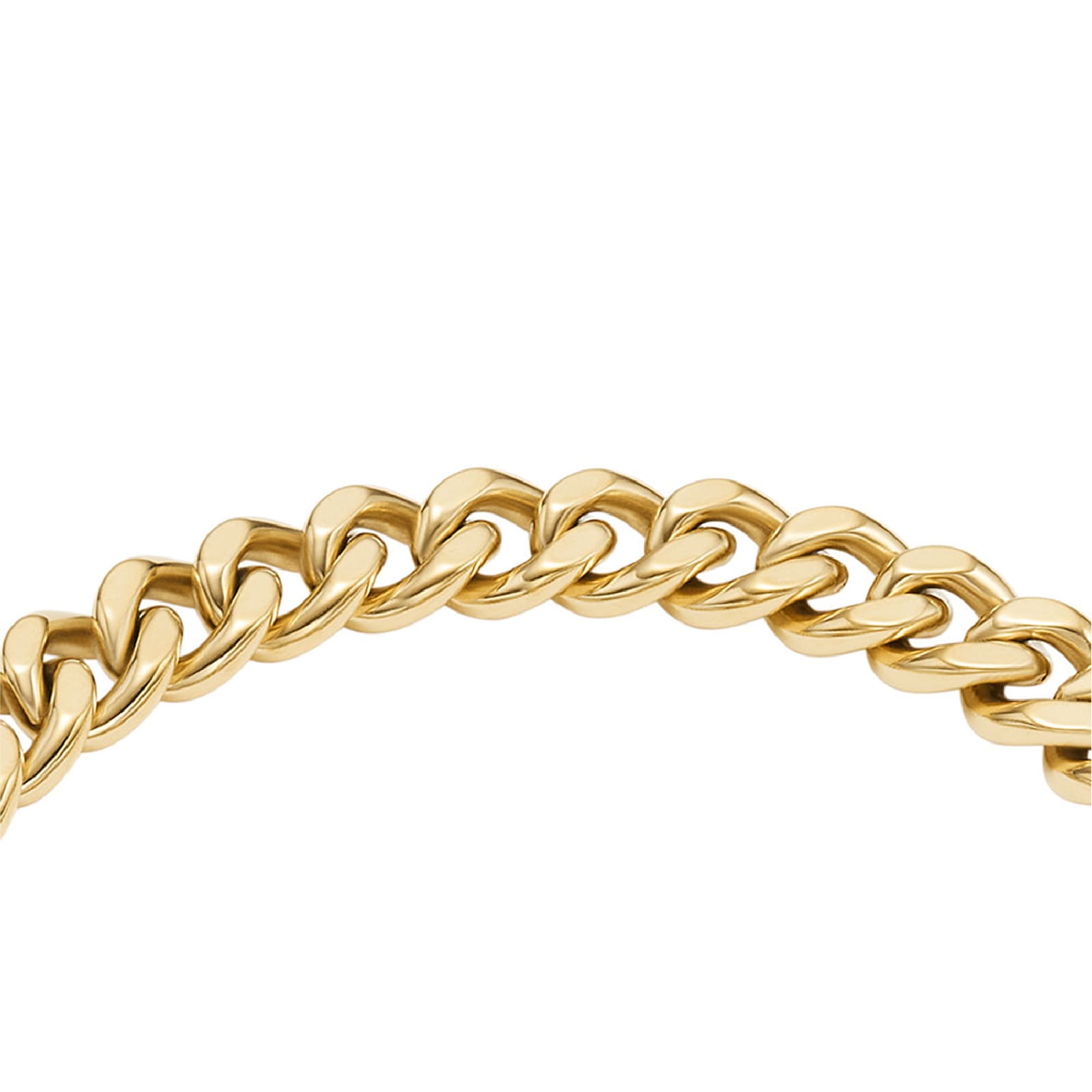 Bracciale Fossil Carlie acciaio oro pavé chiusura T-bar donna 18,5 cm