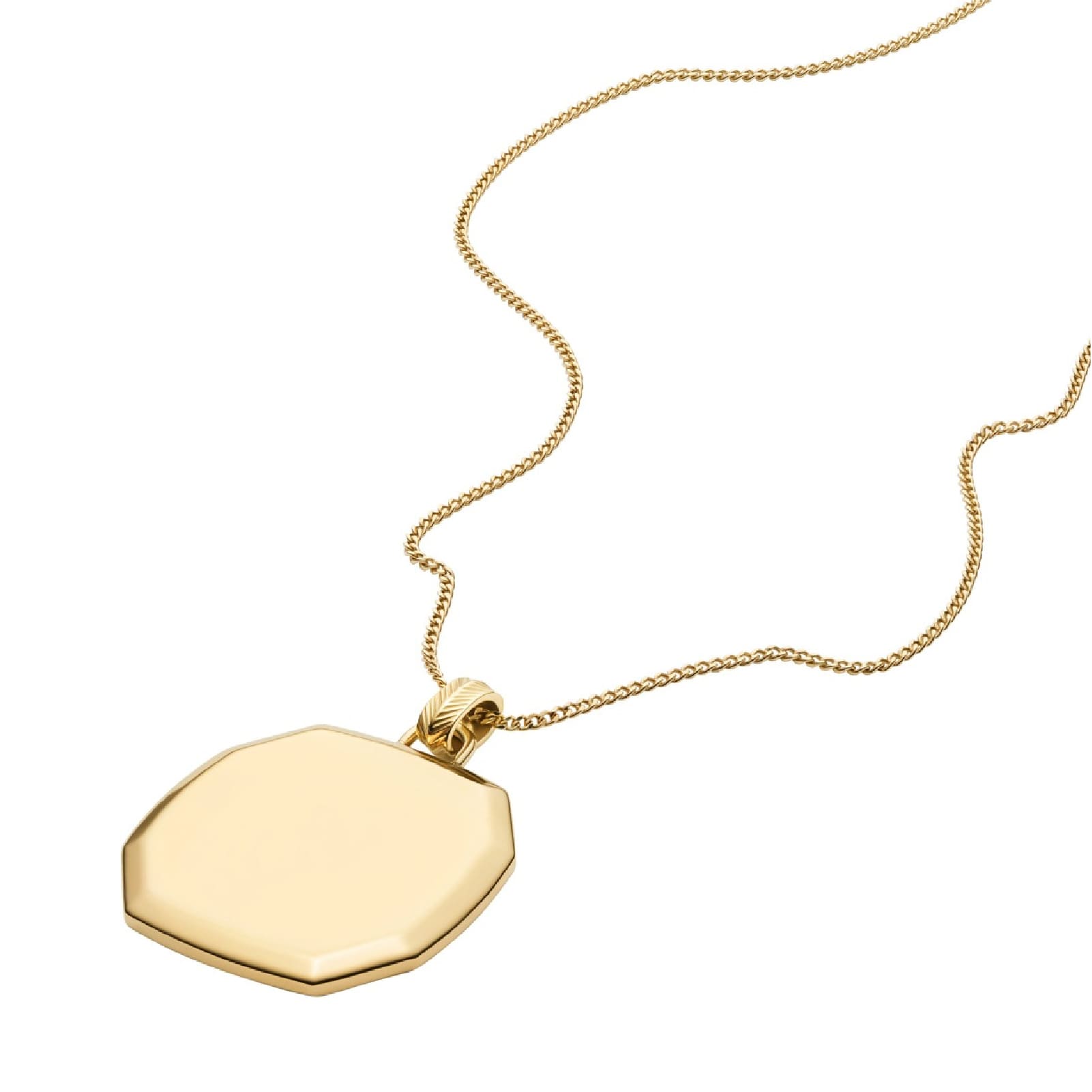 Collana lunga Fossil Harlow acciaio oro con pendente donna MISURA UNICA