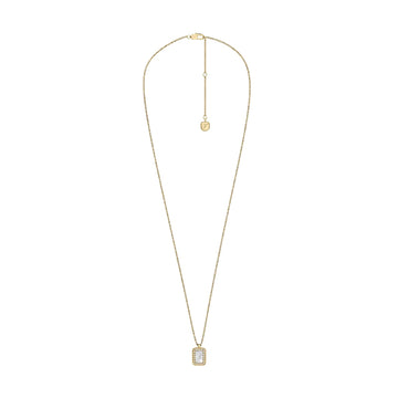Collana catena Fossil in ottone oro con madreperla MISURA UNICA