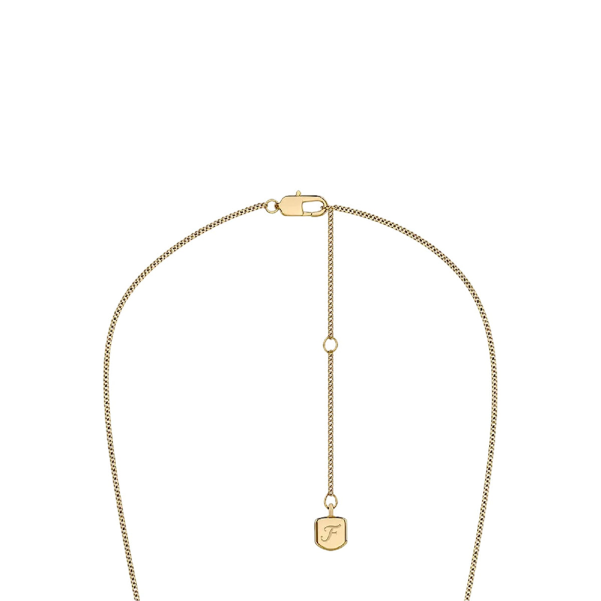 Collana catena Fossil in ottone oro con madreperla MISURA UNICA