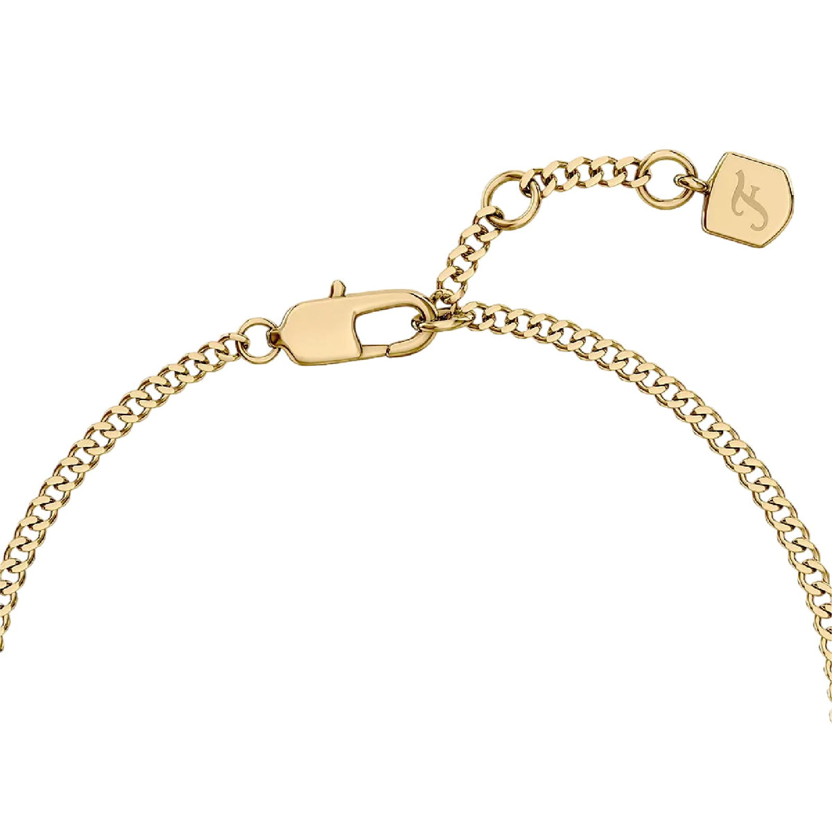 Bracciale catena Fossil in ottone oro con madreperla 19,5 cm