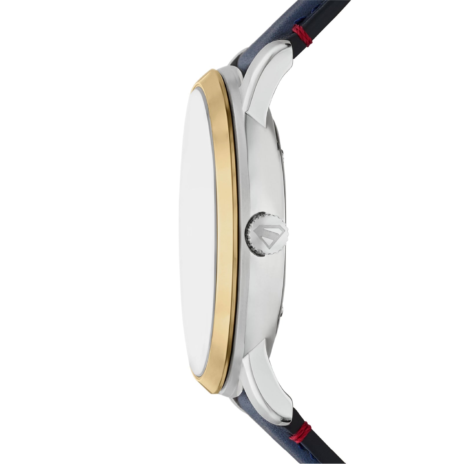 Orologio da uomo Fossil SUPERMAN in acciao e pelle blu MISURA UNICA