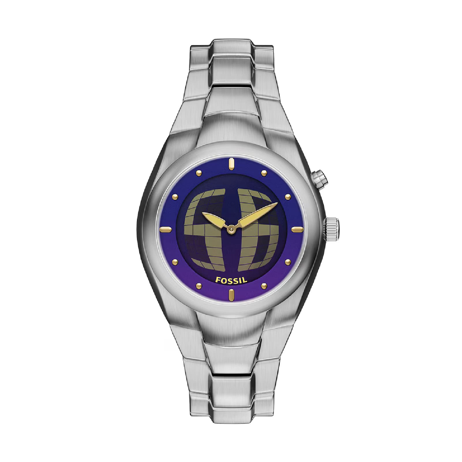 Orologio Fossil Archival Big Tic quadrante digitale viola uomo MISURA UNICA