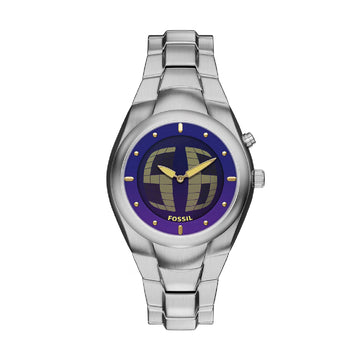 Orologio Fossil Archival Big Tic quadrante digitale viola uomo MISURA UNICA