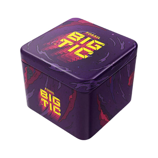 Orologio Fossil Archival Big Tic quadrante digitale viola uomo MISURA UNICA