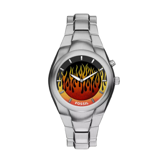 Orologio Fossil Big Tic Flame quadrante digitale rosso uomo MISURA UNICA