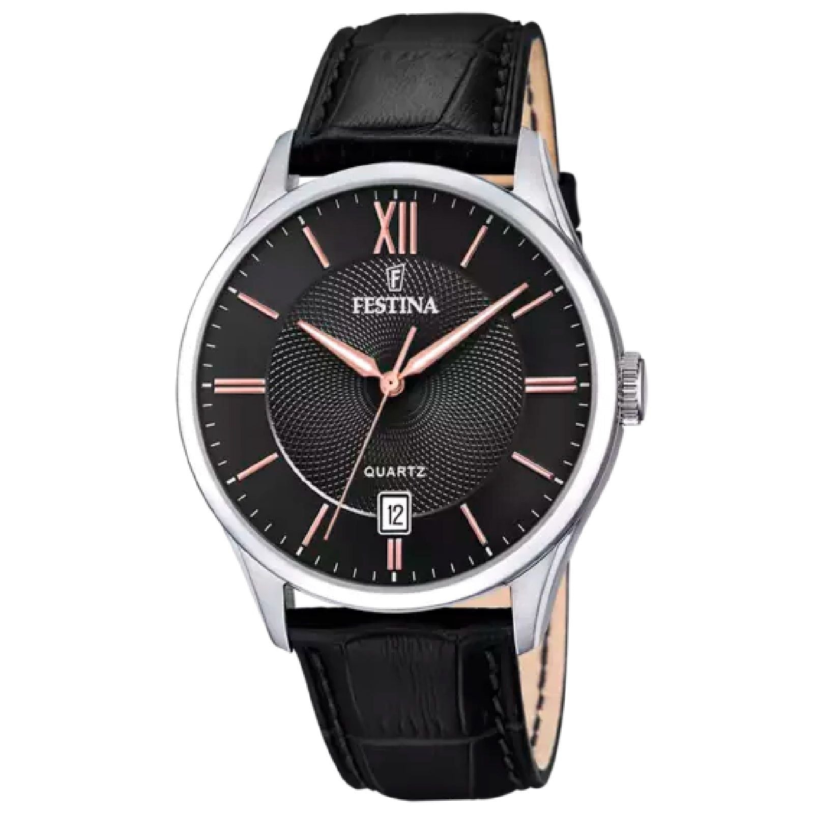 Orologio uomo Festina Classics in acciaio pelle nera 43 mm F20426-6-1