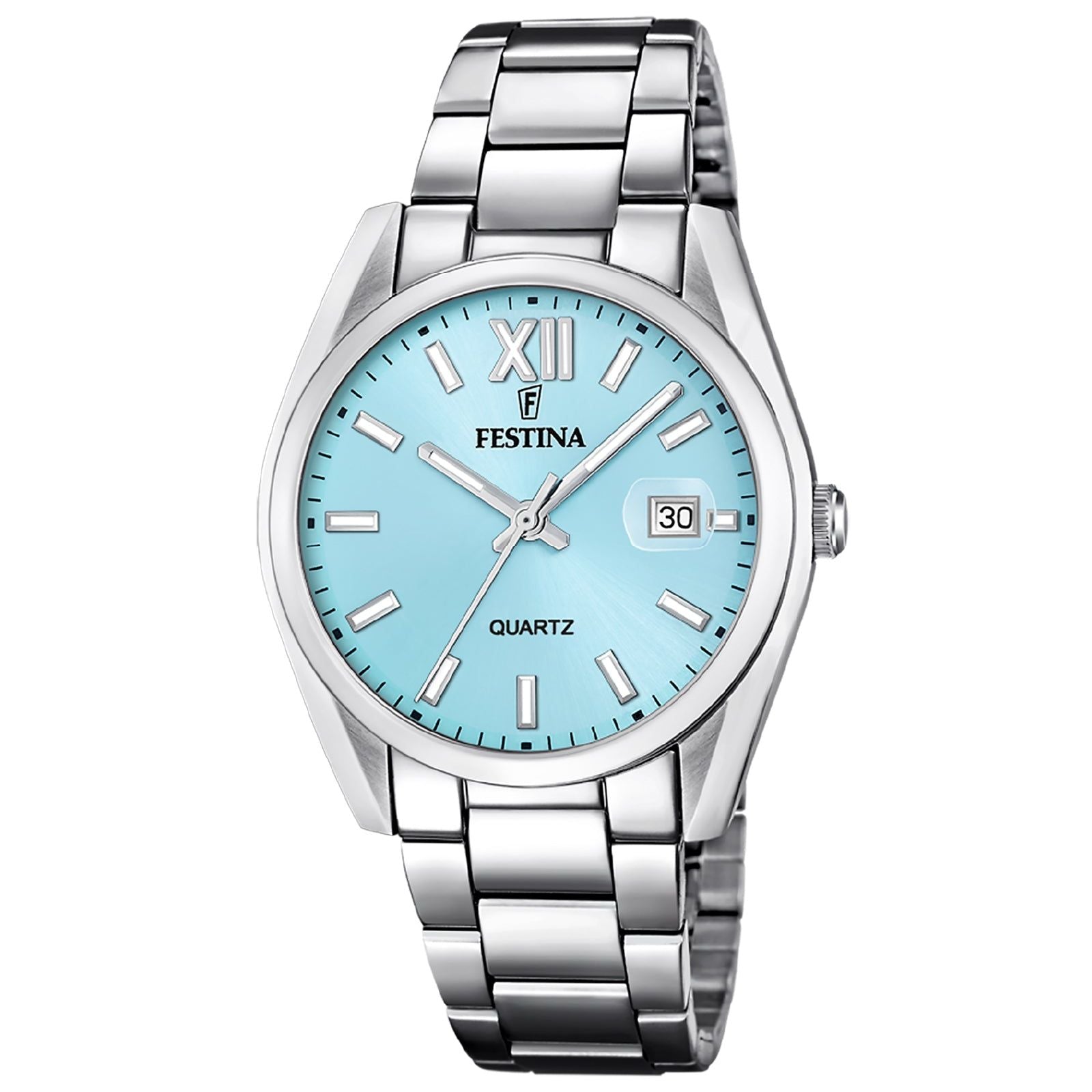 Orologio da uomo solo tempo Festina Classics in acciaio con quadrante azzurro F20683-2-1