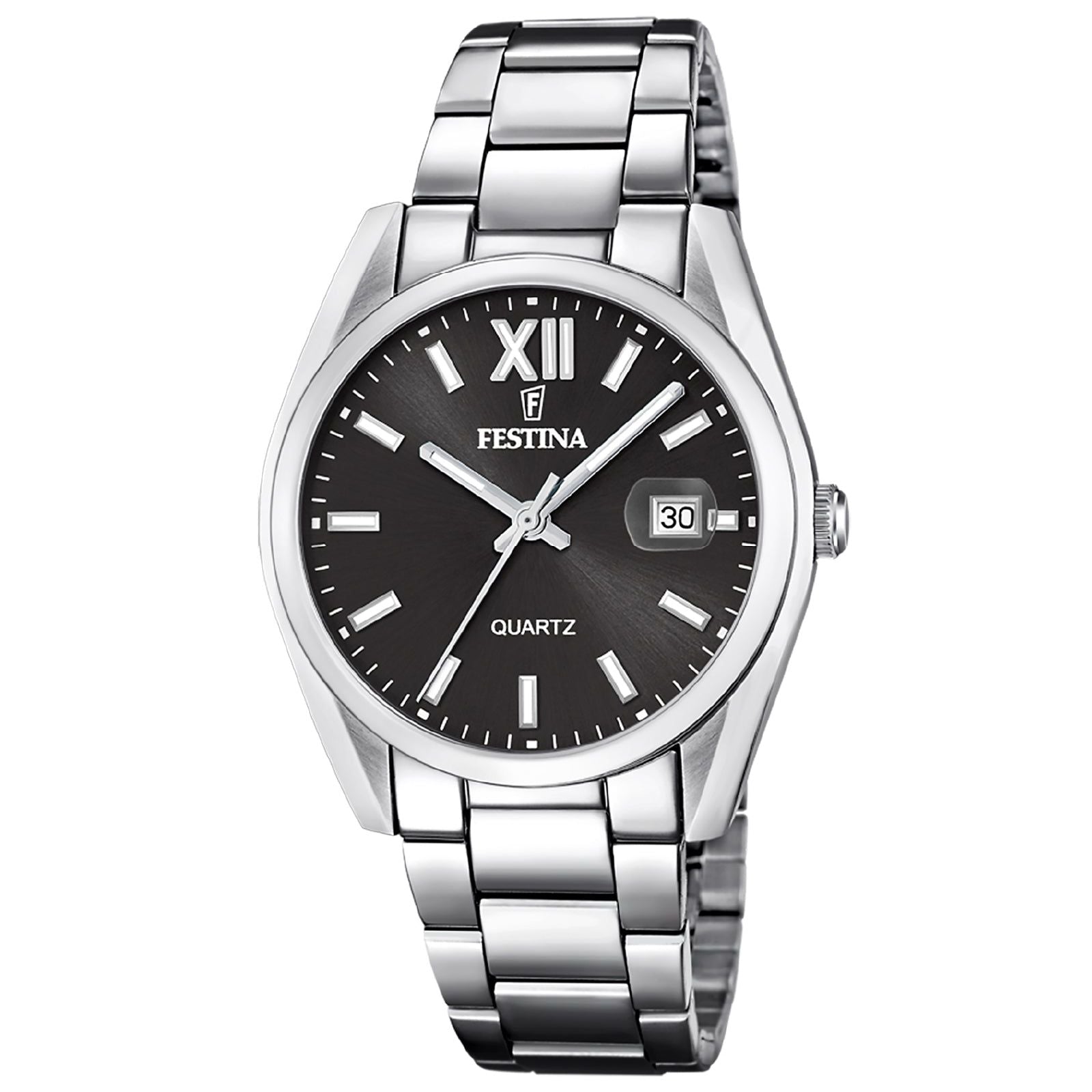 Orologio da uomo solo tempo Festina Classics in acciaio con quadrante nero F20683-6-1
