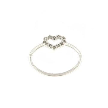 Anello donna Rose Gioielli in oro bianco con cuore di diamanti 0,06ct FA756-1
