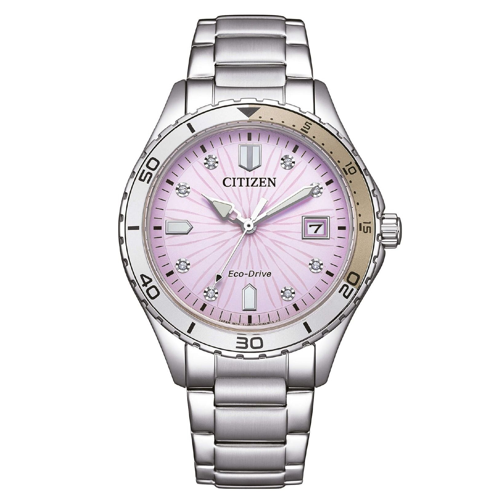 Orologio solo tempo donna Citizen Lady acciaio quadrante lilla e cristalli 37 mm FE6170-88X-1